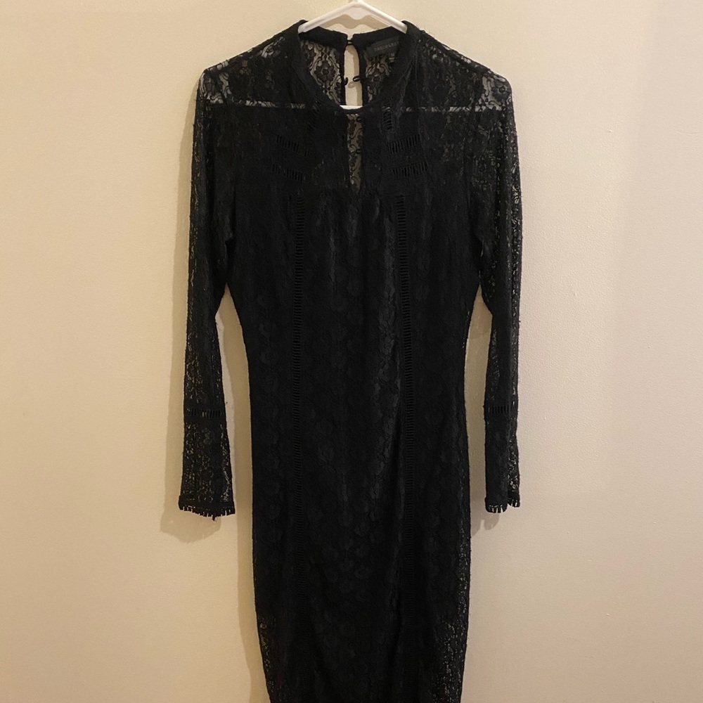 SOLD - DANCE AND MARVEL Long Sleeve Lace Dress - Picture 3 of 7